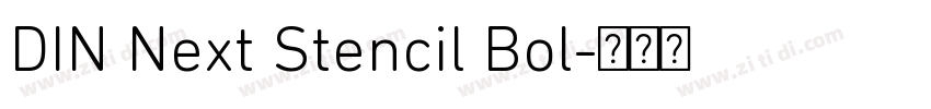 DIN Next Stencil Bol字体转换